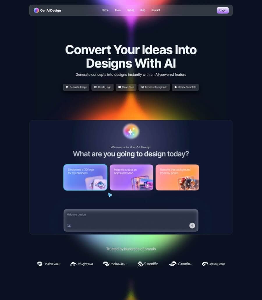 GenAI Design – AI Design Generation Gutenberg Template