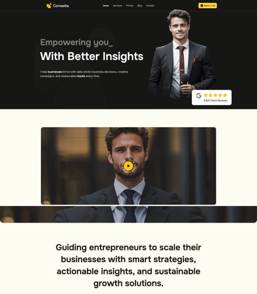 Conselta – Consultation & Portfolio Template